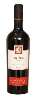 House of wines Zivkovic Orden Shiraz